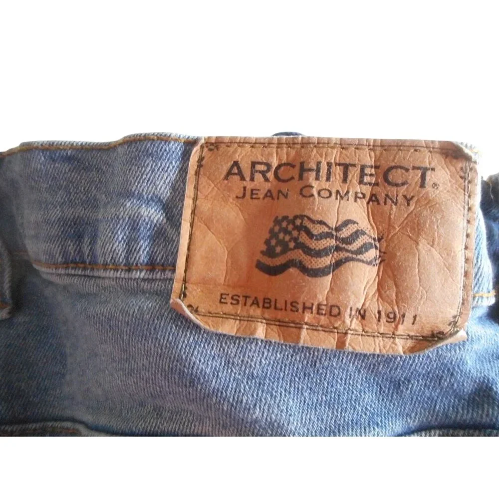 Straight Leg slim fit Architect Jean Co  Jeans Size 34 x 32  medium wash
